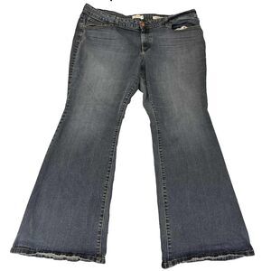 Jessica Simpson Jeans Women 24W High Rise Flare Plus Size Stretch Denim Blue
